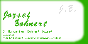 jozsef bohnert business card