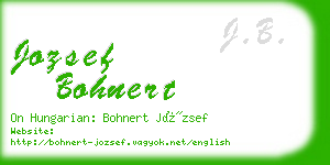 jozsef bohnert business card